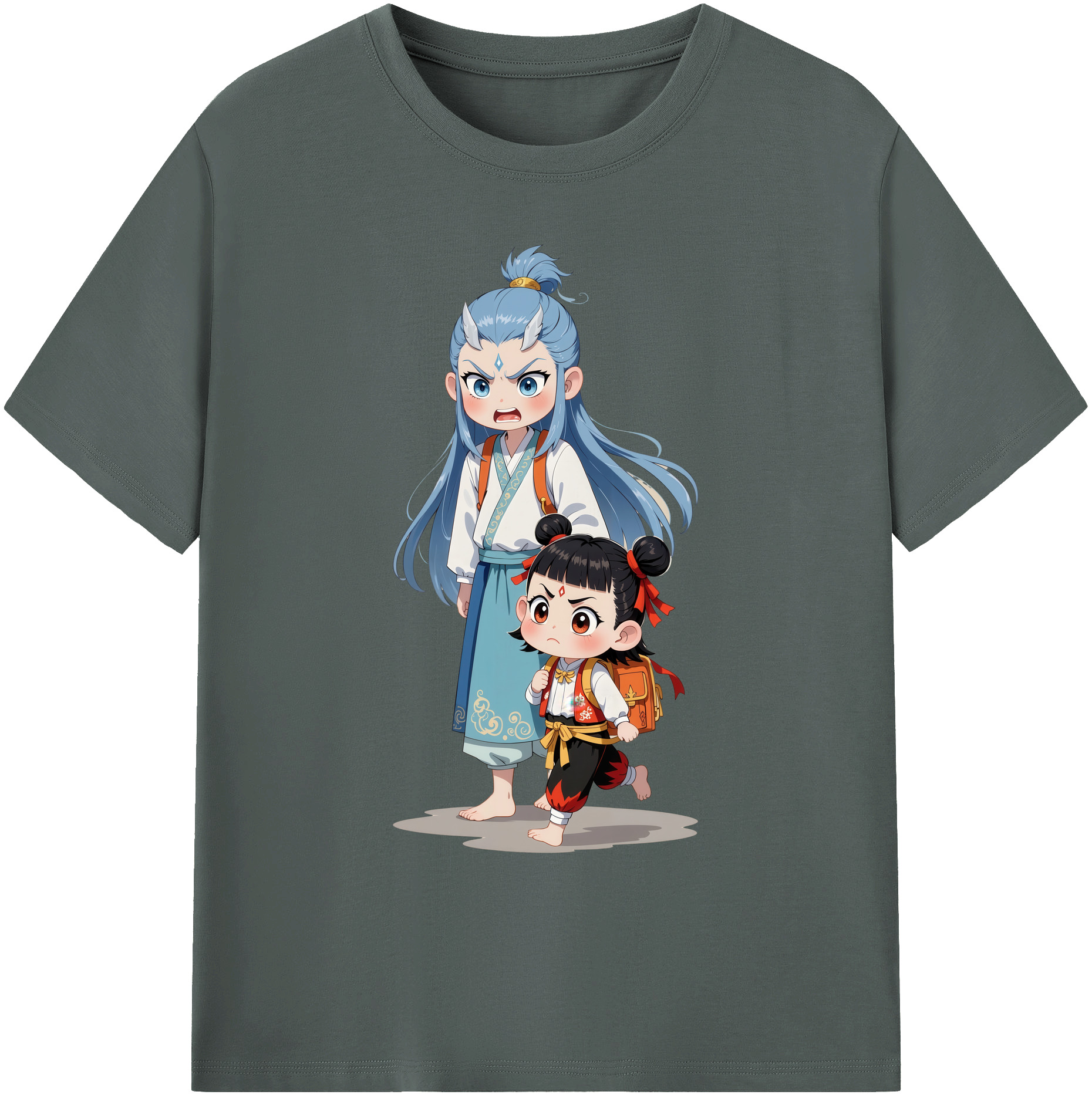 （画像用） Ne Zha 2 ナタ 魔童の大暴れ 綿100％ メンズ半袖Tシャツ｜肌触りやわらか＆通気性